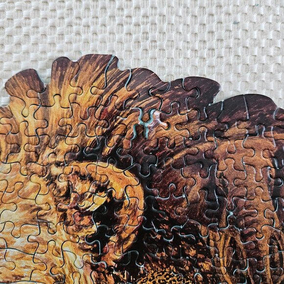 1000 Piece F. X. Schmid Puzzle - Lion Shaped Jigsaw - Pride of the Plains - Picture 4 of 12